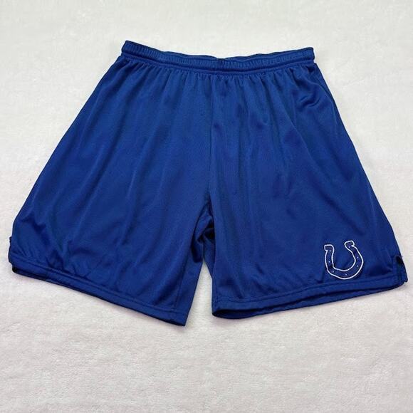 NFL Indianapolis Colts On Field Practice Mesh Nylon Shorts Blue 8" Size XL NEW - Picture 1 of 9